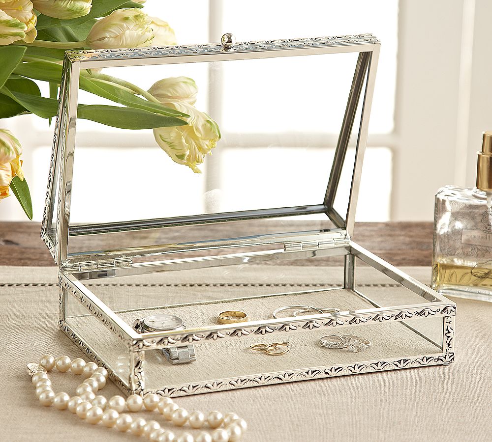 ポッタリーバーン アンティーク調 壁掛けジュエリーホルダー Antique Silver Jewelry Boxes | Pottery Barn