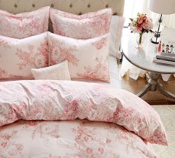 Monique Lhuillier Rose Bouquet Floral Print Cotton Quilt &amp; Shams