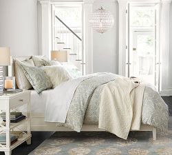 Samantha Damask Sateen Duvet Cover