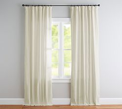 Custom Emery Linen Curtain - Ivory