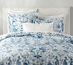 Athena Print Organic Percale Duvet Cover &amp; Shams