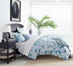 Athena Print Organic Percale Duvet Cover &amp; Shams