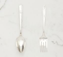 Vintage Found Hotel Silver Serving Utensils - Set of 2