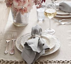 Antique Silver Sentiment Napkin Rings