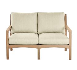 Tropez Faux Teak 54" Loveseat, Dune