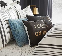 The Emily &amp; Meritt Lean On Me Sentiment Pillow Cover