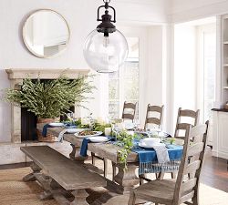 Duke Oversized Recycled Glass &amp; Metal Pendant (16")