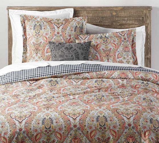 Florentine Paisley Percale Duvet Cover by Pottery Barn