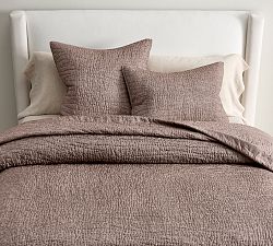 Open Box: Belgian Flax Linen Handcrafted Quilt, Full/Queen - Coffee