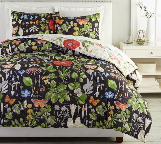 Poppy Reversible Percale Comforter by Pottery Barn