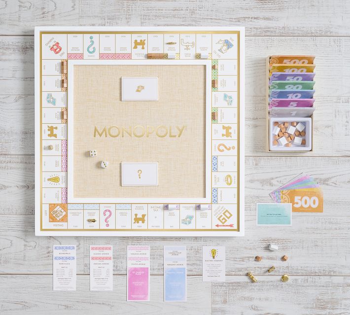 Monopoly Bianco Edition Wood Board Game | Pottery Barn