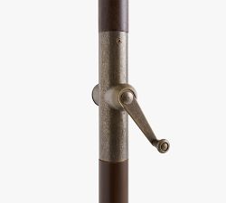 11' Round Outdoor Umbrella &ndash; Eucalyptus Frame​, More Wood Finishes Available