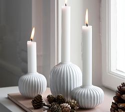 Kähler Hammershoi White Porcelain Candle Holders