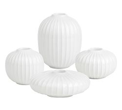 Kähler Hammershoi White Porcelain Candle Holders