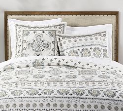 Lila Reversible Organic Percale Duvet Cover