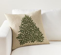 Tree Embellished Pillow Cover