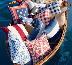 Americana Floral Outdoor Pillow