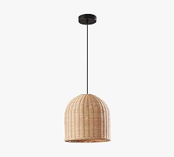 Silvia Handwoven Rattan Pendant (12")