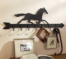 Horse Weather Vane Row of Hooks