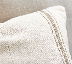 Pieced Grainsack Striped Pillow Cover