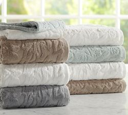 Isaac Floral Sculpted Bath Towel