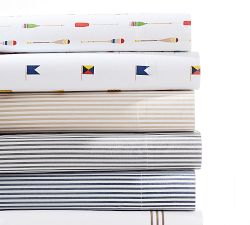 Paddle Print Organic Percale Sheet Set