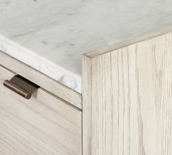 Geary Marble Top 5-Drawer Tall Dresser (27")