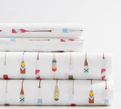 Paddle Print Organic Percale Sheet Set