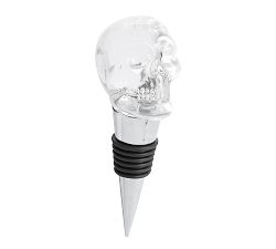 Glass Skull Wine Stopper