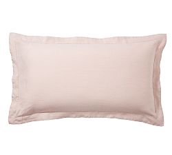 Open Box: Belgian Flax Linen Sham, King - Set of 3 - Soft Rose