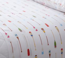 Paddle Print Organic Percale Sheet Set