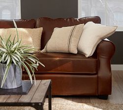 Pieced Grainsack Striped Pillow Cover