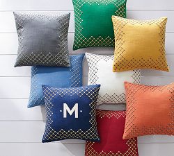 Embellished Monogrammable Pillow Cover
