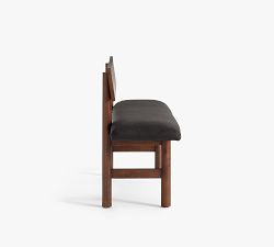 Wood &amp; Leather Bench (54")