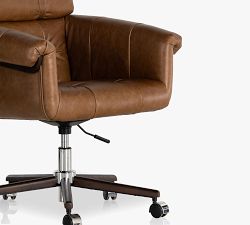 Illiana Leather Swivel Desk Chair