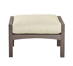 Tropez Faux Teak Ottoman, Shadow