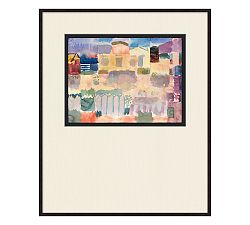 Watercolor Village Abstract