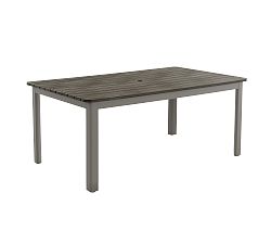 Abrego Faux Teak Rectangular Outdoor Dining Table (71")