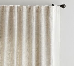 Open Box: Emery Border Curtain, 50" x 84" - Oatmeal/Ivory