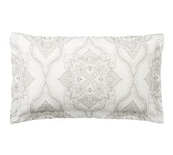Open Box: Sonya Medallion Percale Sham, King Set of 2 - Gray