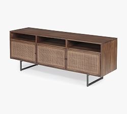 Open Box: Dolores Cane Media Console - Brown Wash