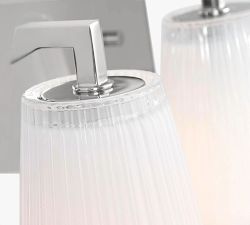 Wilbert Fluted Glass Double Sconce (7")
