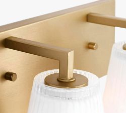 Wilbert Fluted Glass Double Sconce (7")