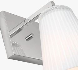 Wilbert Fluted Glass Double Sconce (7")