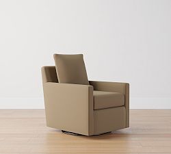 Open Box: Ayden Square Arm Swivel Glider - Performance Everydayvelvet Olive