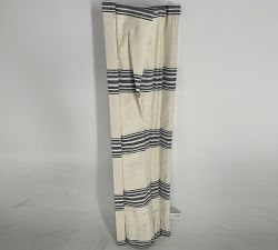 Open Box: Riviera Striped Roman Blackout Shade (44"W x 64"L) - Navy