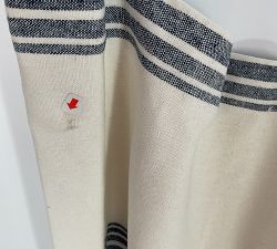 Open Box: Riviera Striped Roman Blackout Shade (44"W x 64"L) - Navy