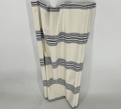 Open Box: Riviera Striped Roman Blackout Shade (44"W x 64"L) - Navy