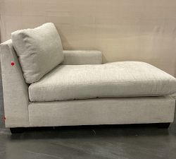 Open Box: York Square Arm Right Chaise - Performance Heathered Tweed Pebble