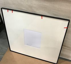 Open Box: Stowe Modern Metal Frame (25"x25", 8"x10" Opening) - Cream Mat, Black Frame